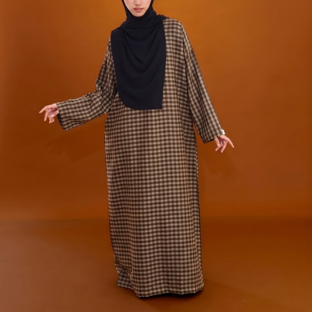 CHECKERED KAFTAN